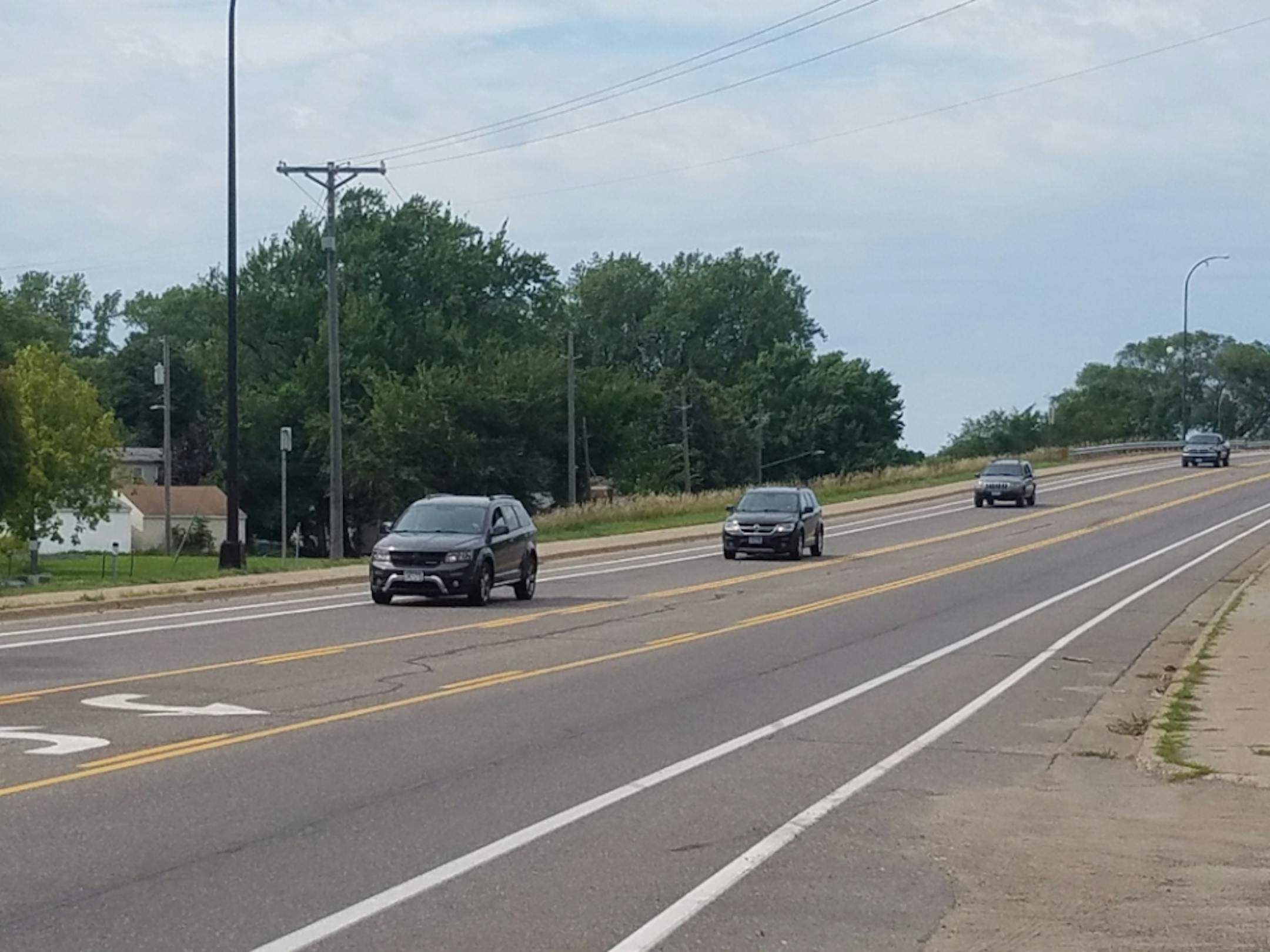 The center left turn lane on Osseo Road in north Minneapolis will be removed under a plans to rebuild the road between Penn Avenue and 49th Avenue in 2022. Drivers have been using the lane as a passing lane.