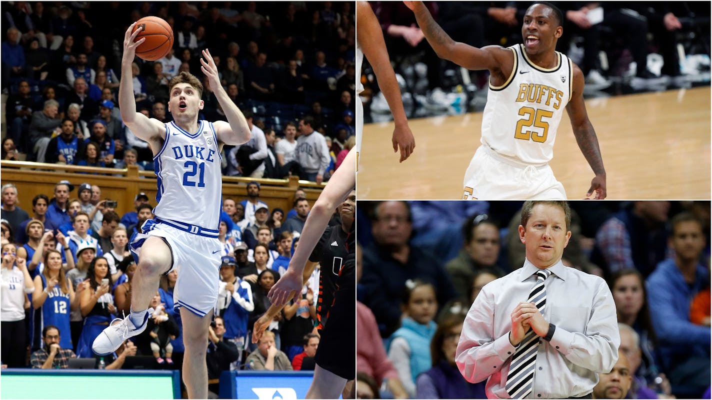 Among players and coaches with Minnesota ties hoping for an NCAA tournament berth are Duke's Matthew Hurt, Colorado's McKinley Wright IV and Colorado State coach Niko Medved.