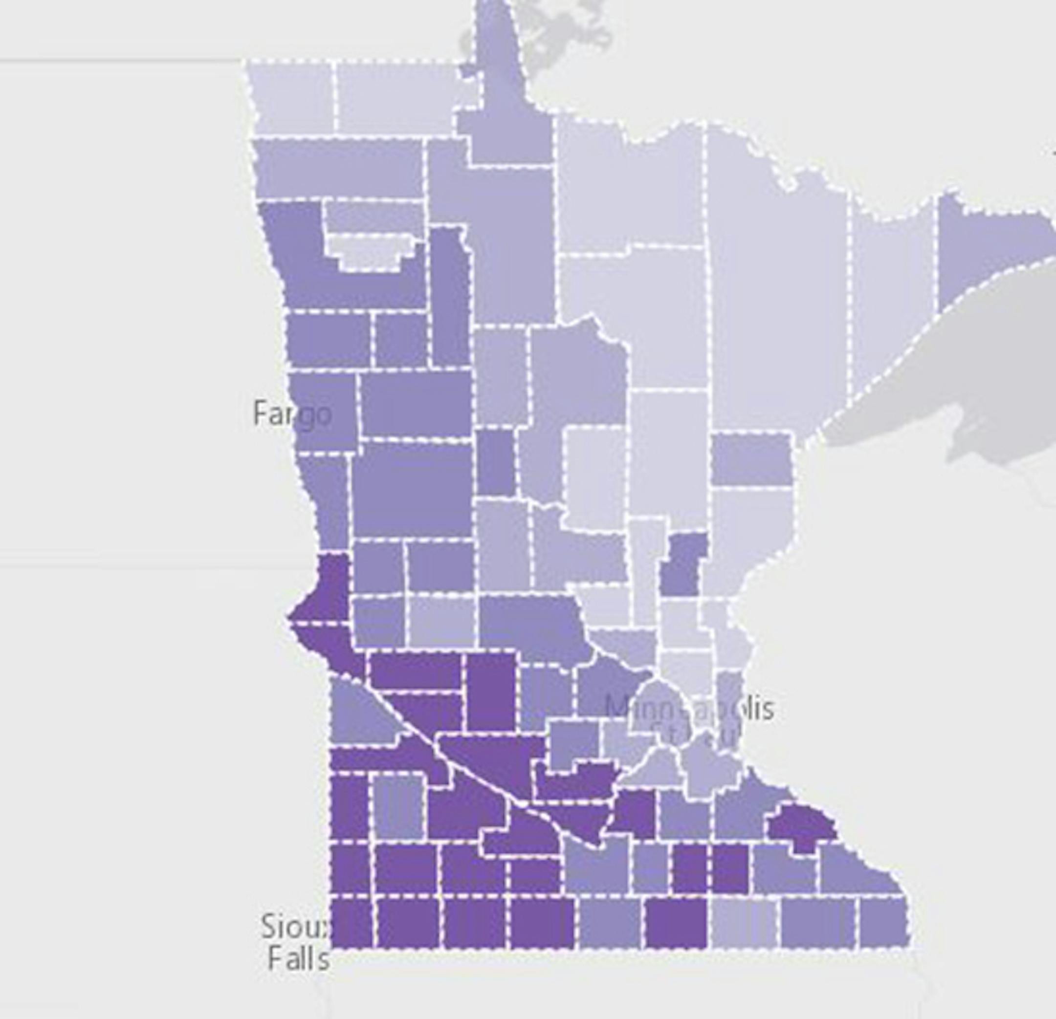 State officials released an online map Tuesday that Minnesotans can use to check radon levels in their area.