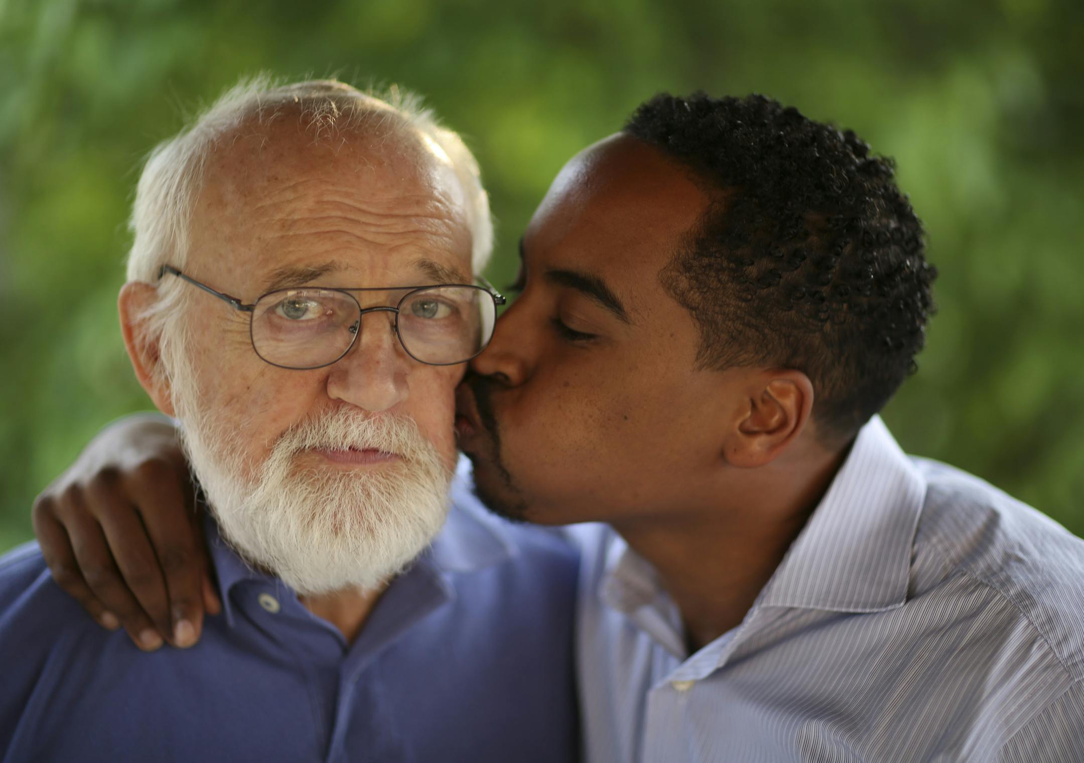 David Martin with his father, Paul, Monday evening, June 10, 2013 at the nursing home in Roseville where he resides. ] JEFF WHEELER ‚Ä¢ jeff.wheeler@startribune.com