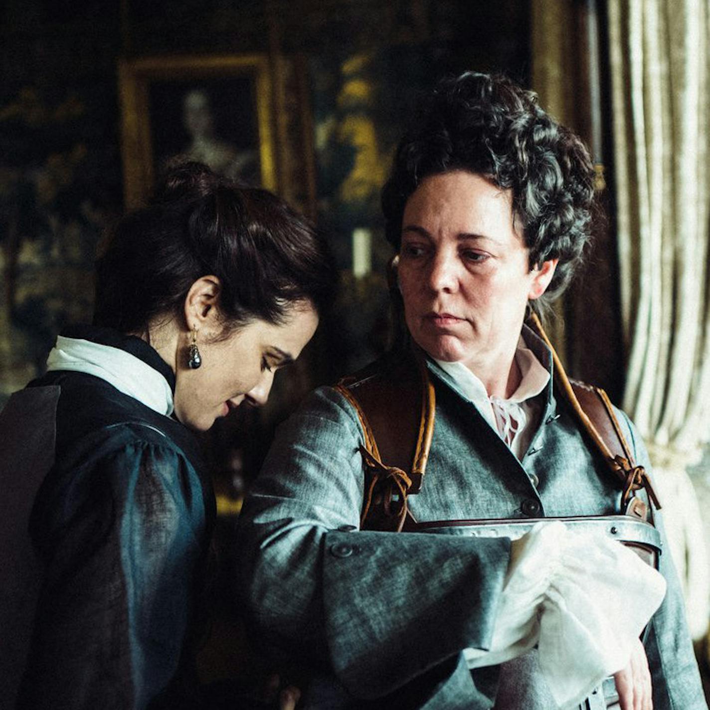 Rachel Weisz and Olivia Colman in "The Favourite."