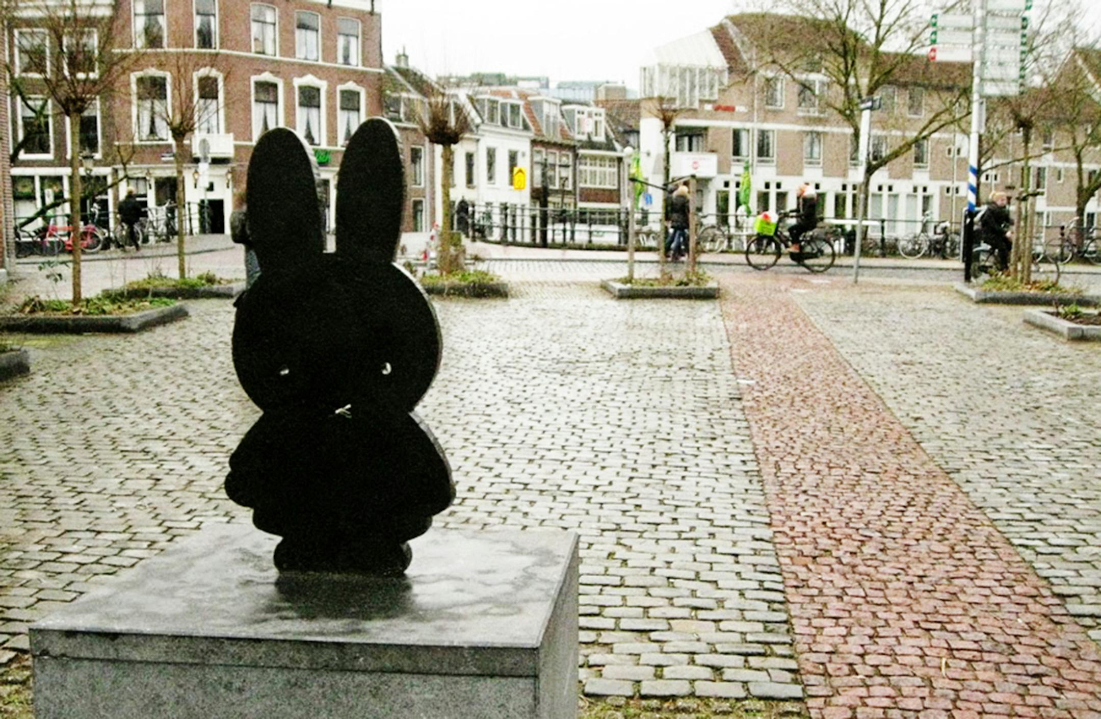 A sculpture of Miffy, Utrechís unofficial mascot and the star of childrenís books. Illustrates NETHERLANDS-UTRECHT (category t), by Diane Daniel, special to The Washington Post. Moved Tuesday, March 17, 2015. (MUST CREDIT: Photo for The Washington Post by Selina Kok.)