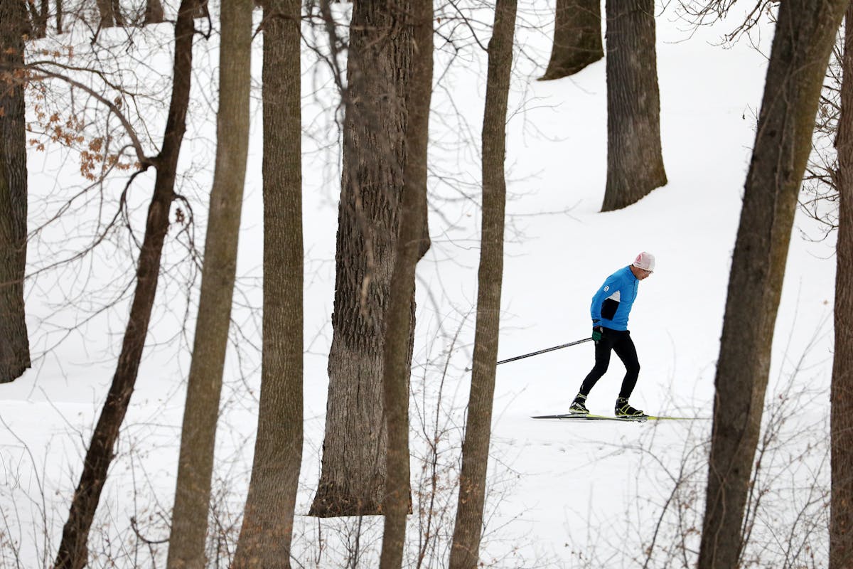 Ji Chen skied the cross country course Wednesday at Theodore Wirth Park. ] ANTHONY SOUFFLE &#xef; anthony.souffle@startribune.com Cross country skiers