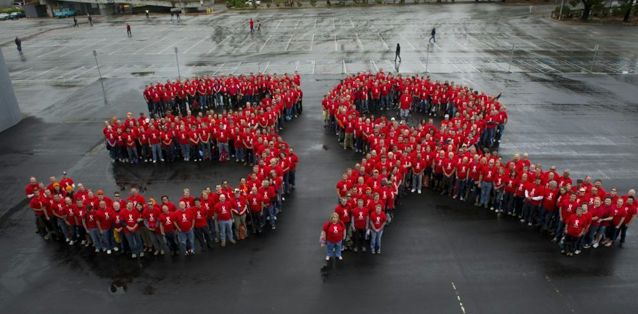 More than 500 participants in the AIDS/LifeCycle, a 7-day bike ride from San Francisco to Los Angeles, commemorate the 30-year war against AIDS, Saturday, June 4, 2011 in San Francisco. More than 2,500 riders from 11 countries will begin their 545-mile trek on Sunday, June 5, the same day 30 years ago that the Centers for Disease Control and Prevention reported their first case of AIDS. The riders will raise more than $12 million for the L.A. Gay and Lesbian Center and San Francisco AIDS Foundat