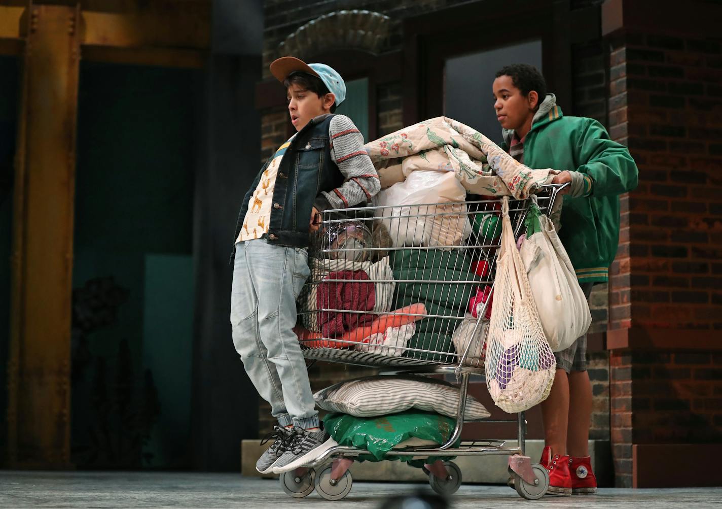 Alejandro Vega in the role of CJ (left) and Calvin Zimmerman as Jojo in the Children's Theater Company production of "Last Stop on Market Street."