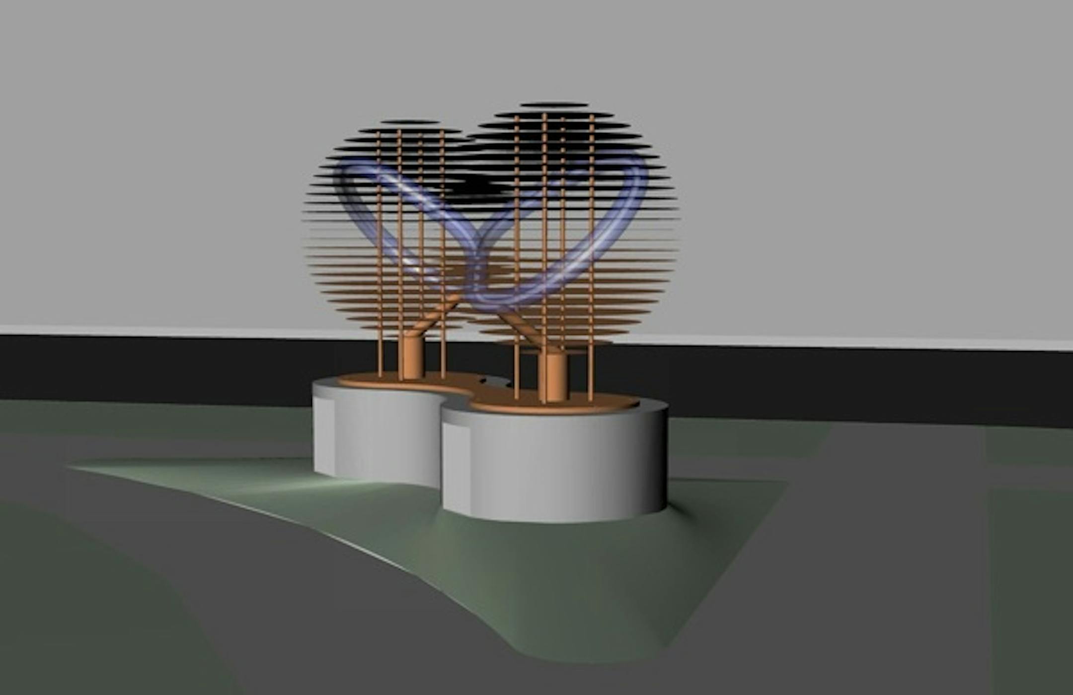 One of the new Jackson Square Park sculptures