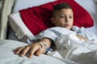Ethan Lasorsa, 12, was a flu patient at the Lehigh Valley Hospital in Allentown, Pa., on Jan. 30, 2018.