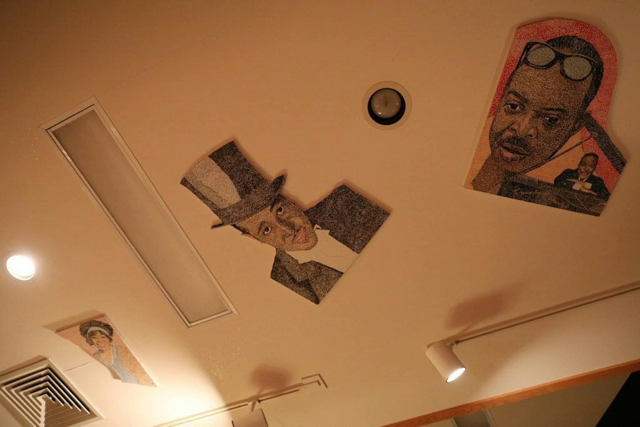 Murals adorned the ceiling of Studio A in the former Flyte Tyme Studios.