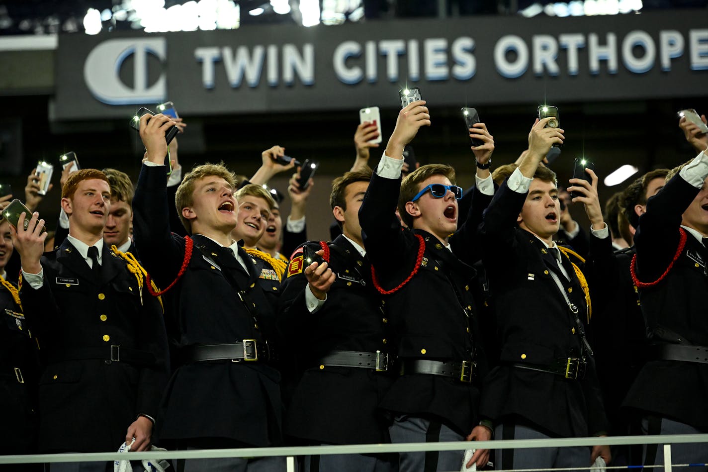 The St. Thomas Academy student section in the fourth quarter. ] Aaron Lavinsky ¥ aaron.lavinsky@startribune.com