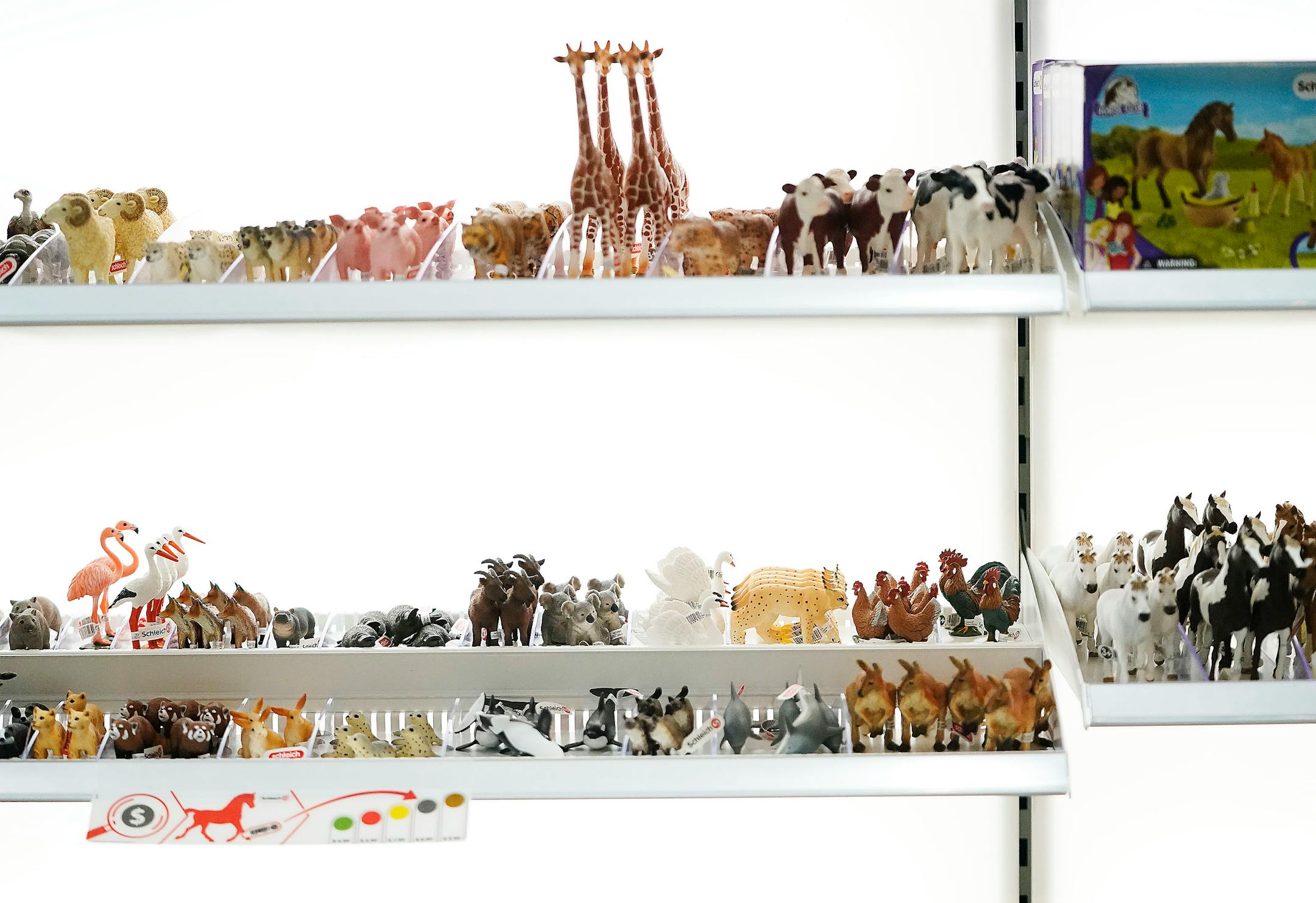 Miniature toy animals at Legacy Toys.