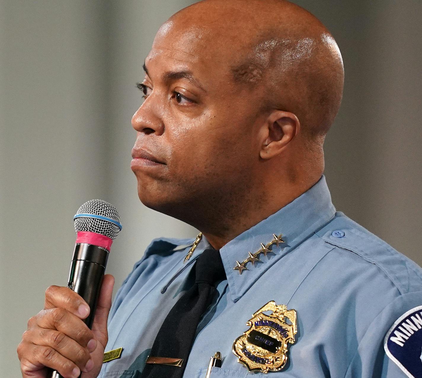 Minneapolis Police Chief Medaria Arradondo, seen on June 12, 2020, spoke to community activists in 2017 about a peer intervention training program used in New Orleans.