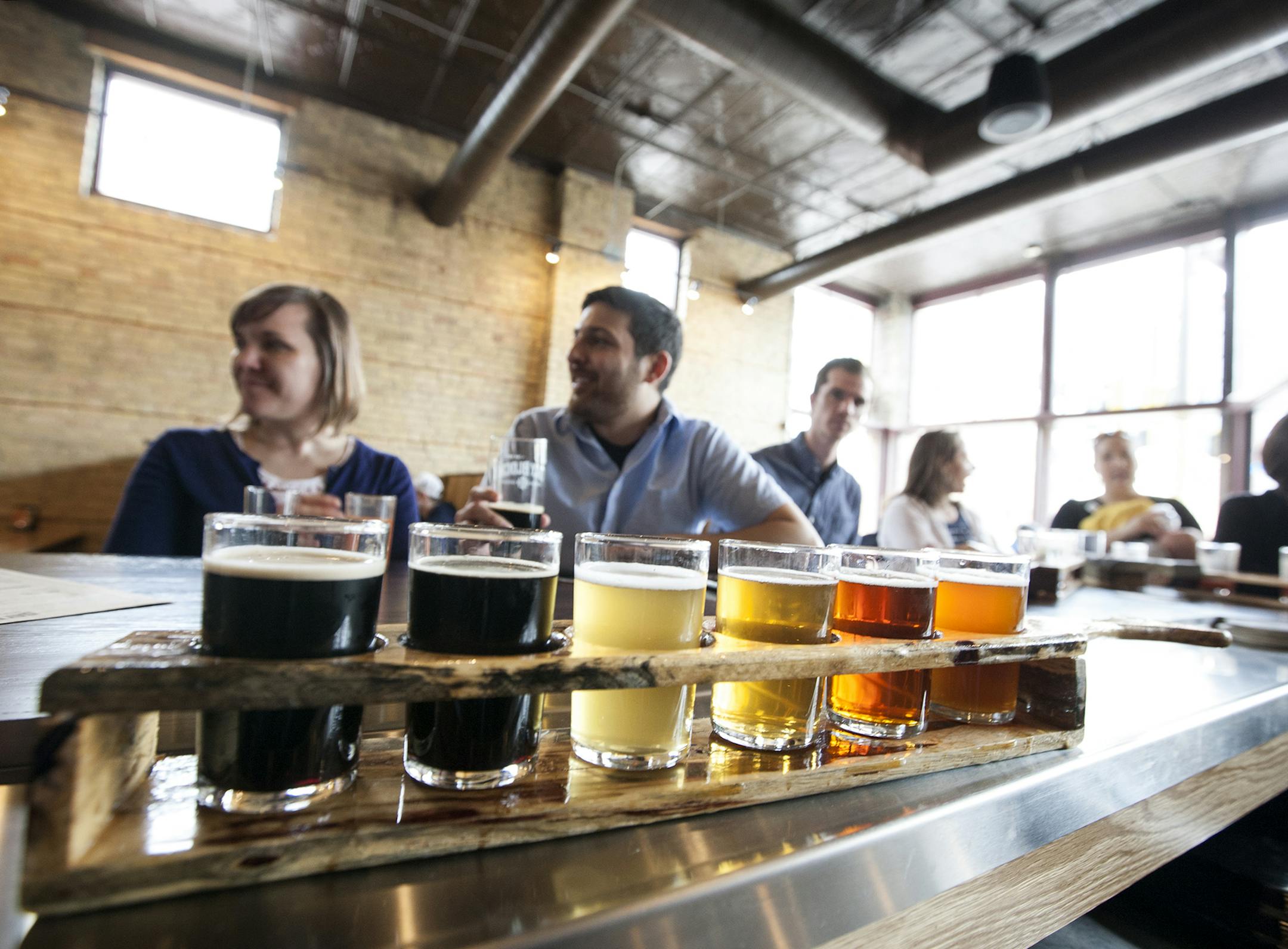 Day Block Brewing Company in downtown Minneapolis April 26, 2014. (Courtney Perry/Special to the Star Tribune)