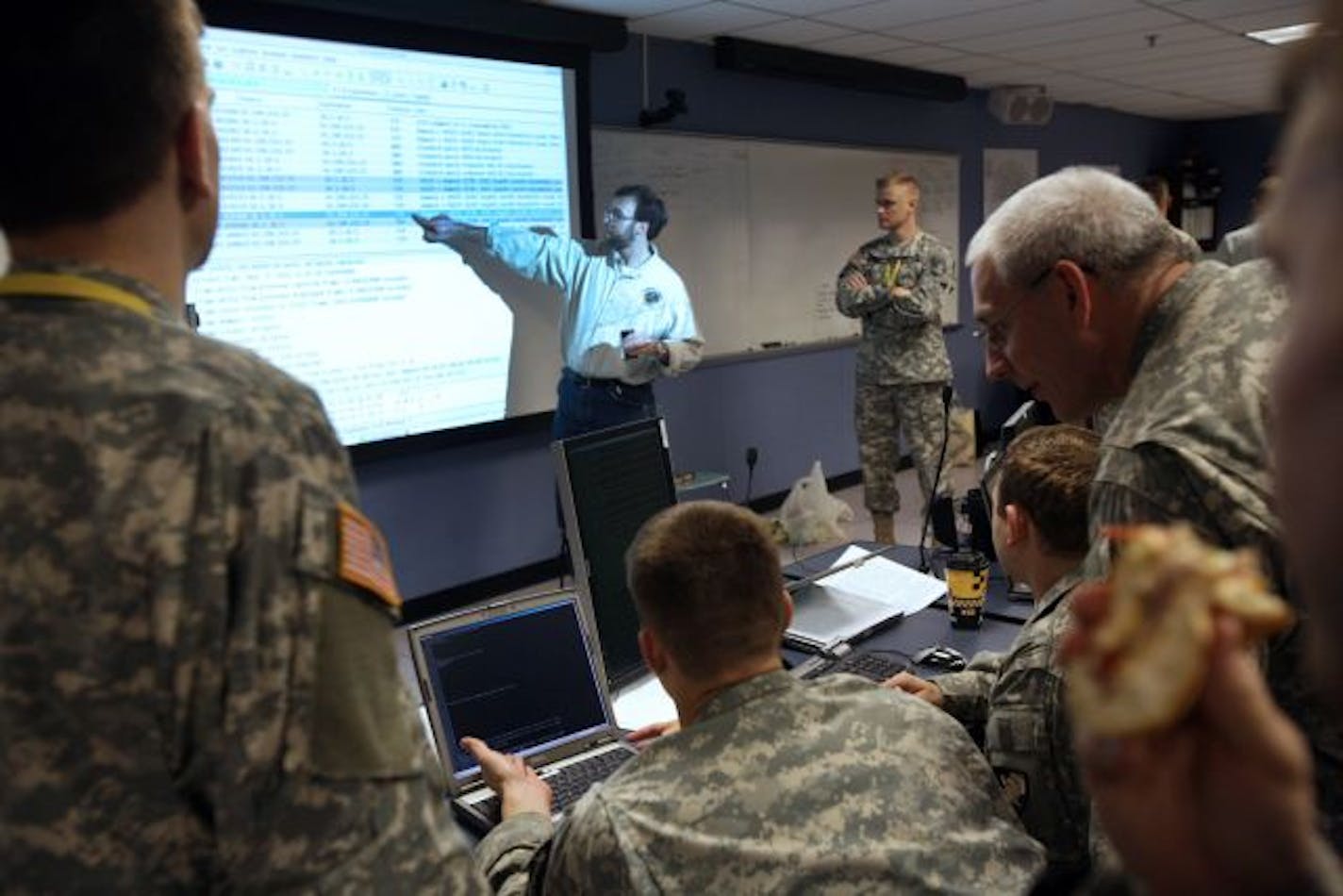 In cyberwar games at West Point on April 22, 2009, teams had to establish a secure computer network and protect it from cyberattacks.