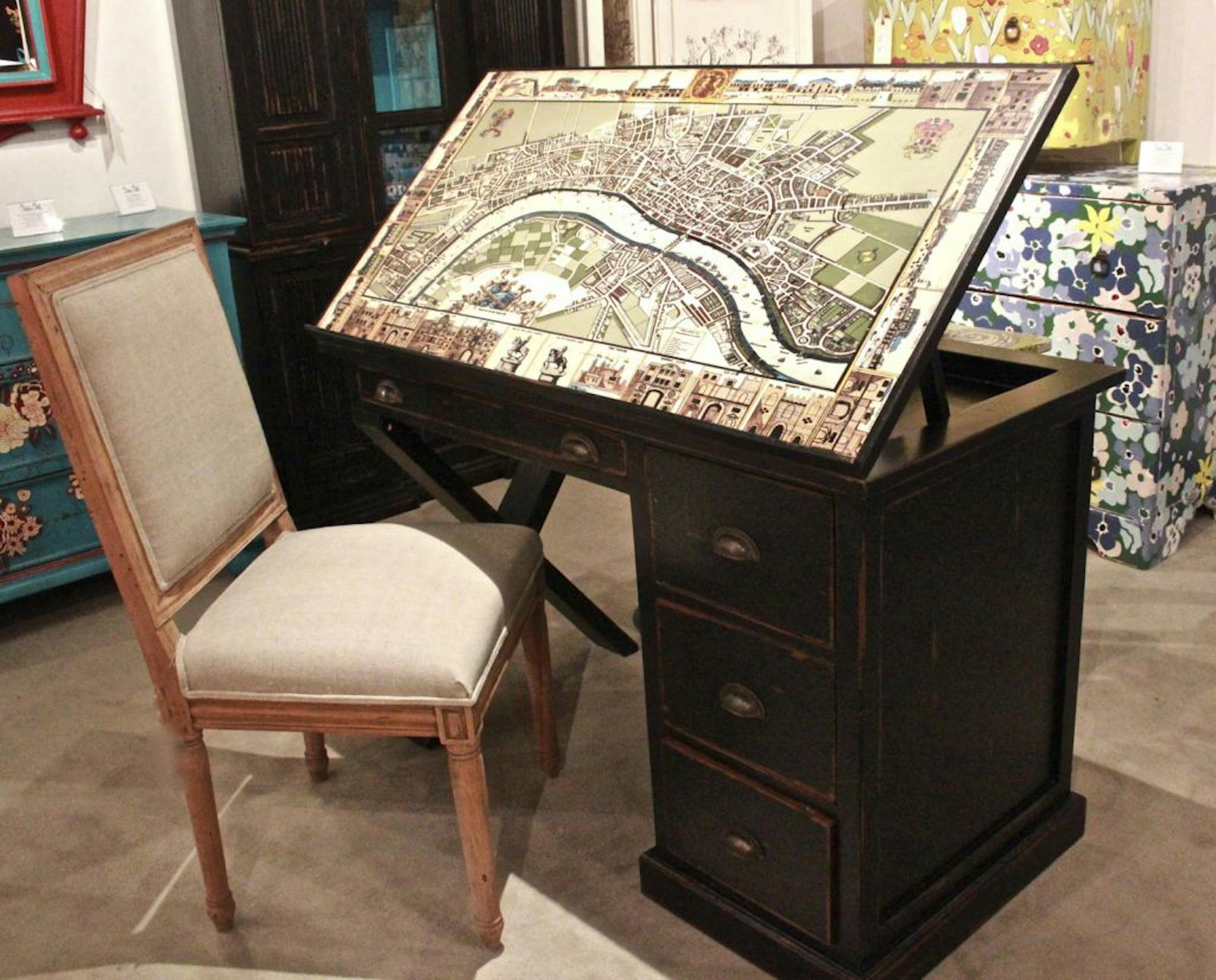 The Steven Shell cartographer's desk.