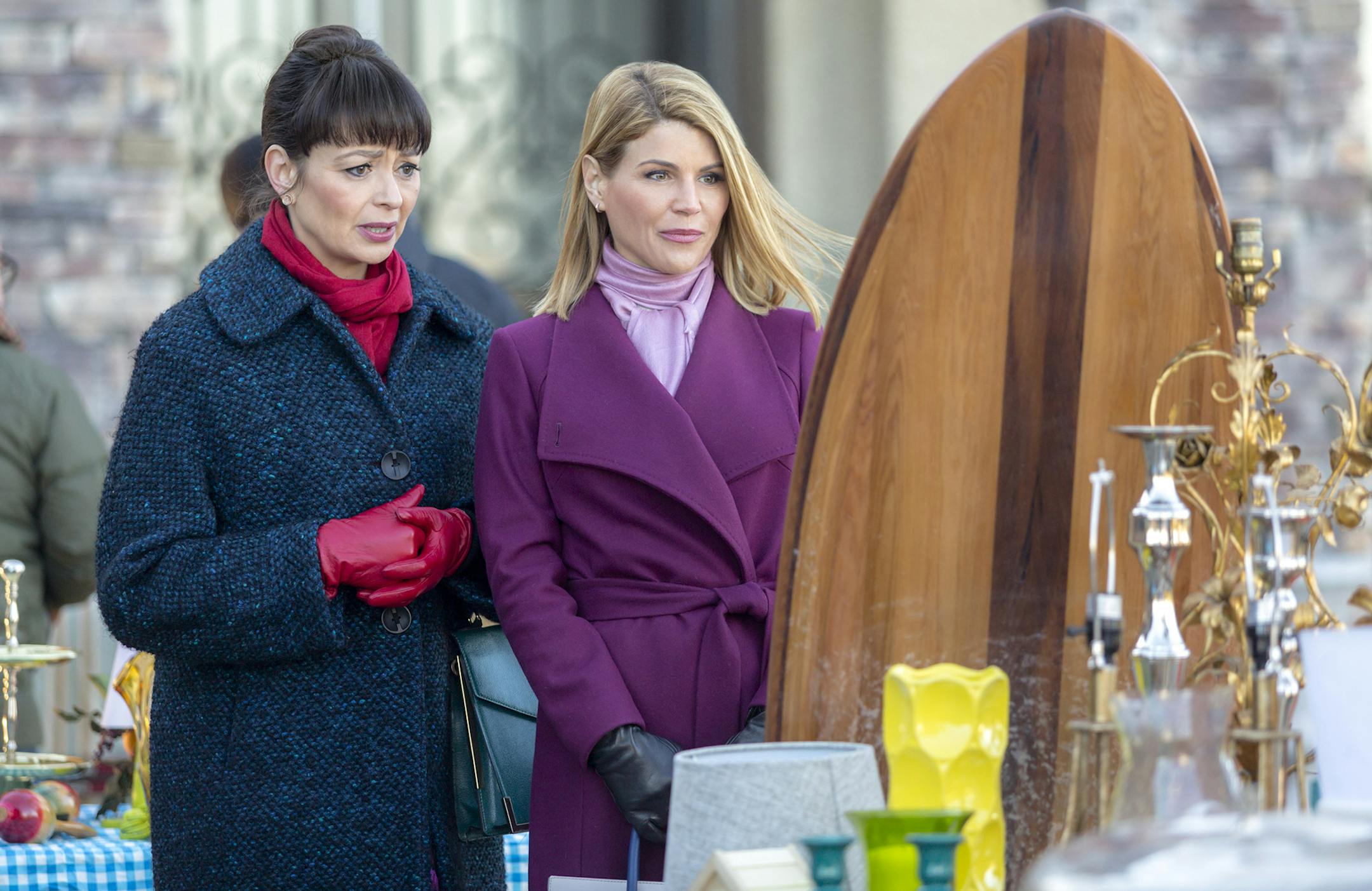 Sarah Strange, left, and Lori Loughlin in "Garage Sale Mystery."
Ryan Plummer/ Crown Media