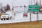 As drivers enter into Lindstrom, Minnesota city limits, they're greeted with a sign with the town's name and population. What they don't see is an uml