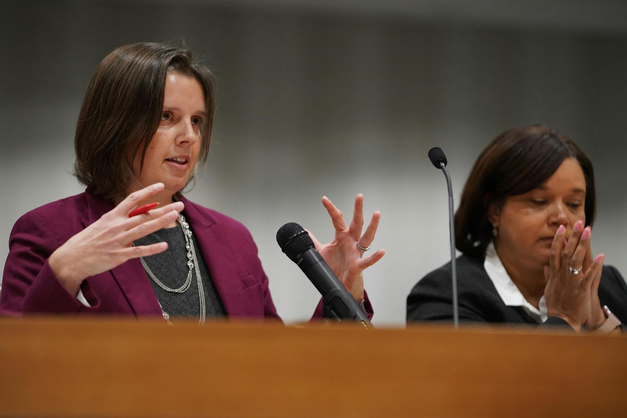 Alexandra Kotze, Chief Financial Officer at Minnesota DHS testified along with Alice Roberts-Davis, Commissioner of the MN Department of Administration over mismanagement of financial contracts, which led to hundreds of violations of state law.