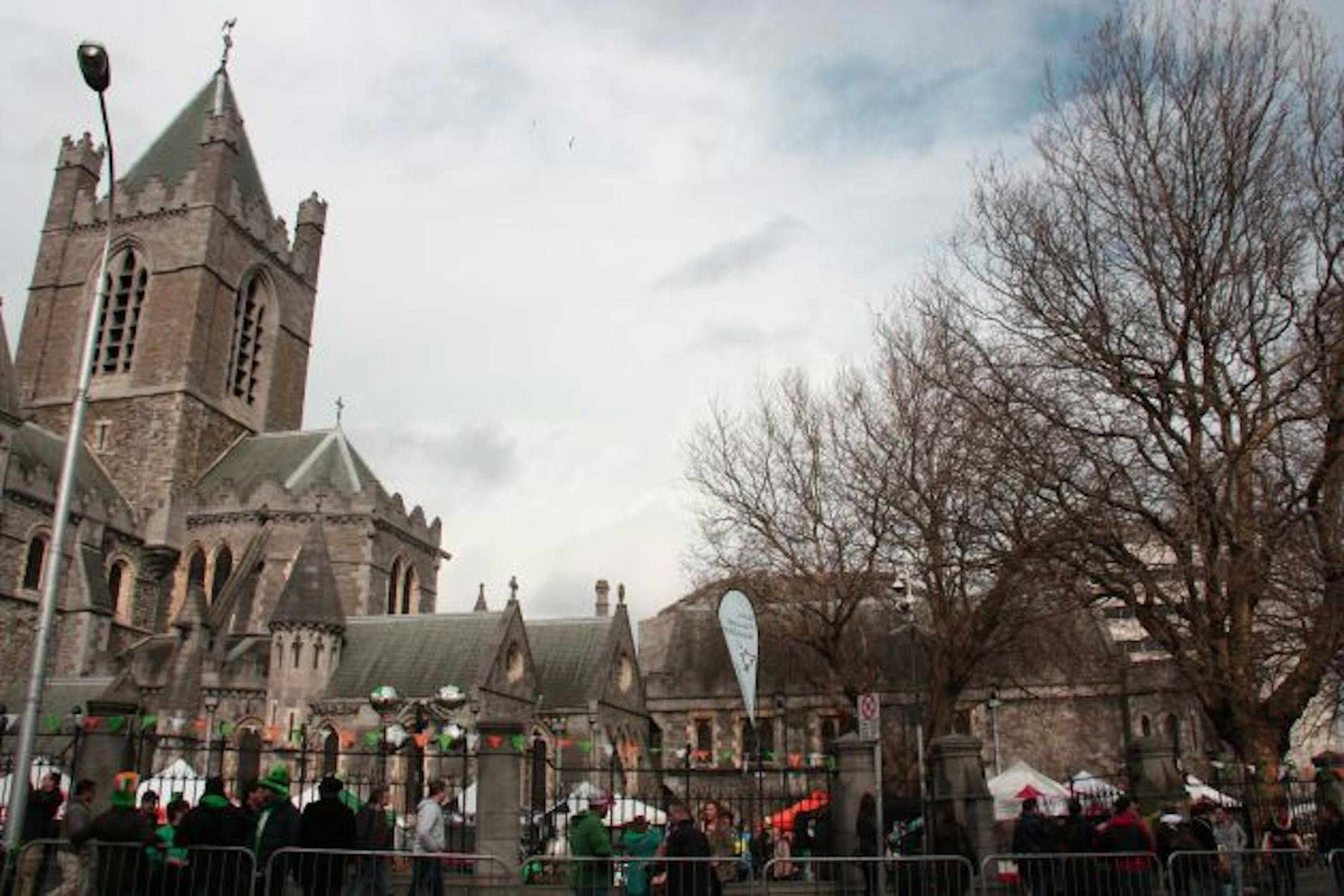 Our view of the parade route, right outside of Christchurch