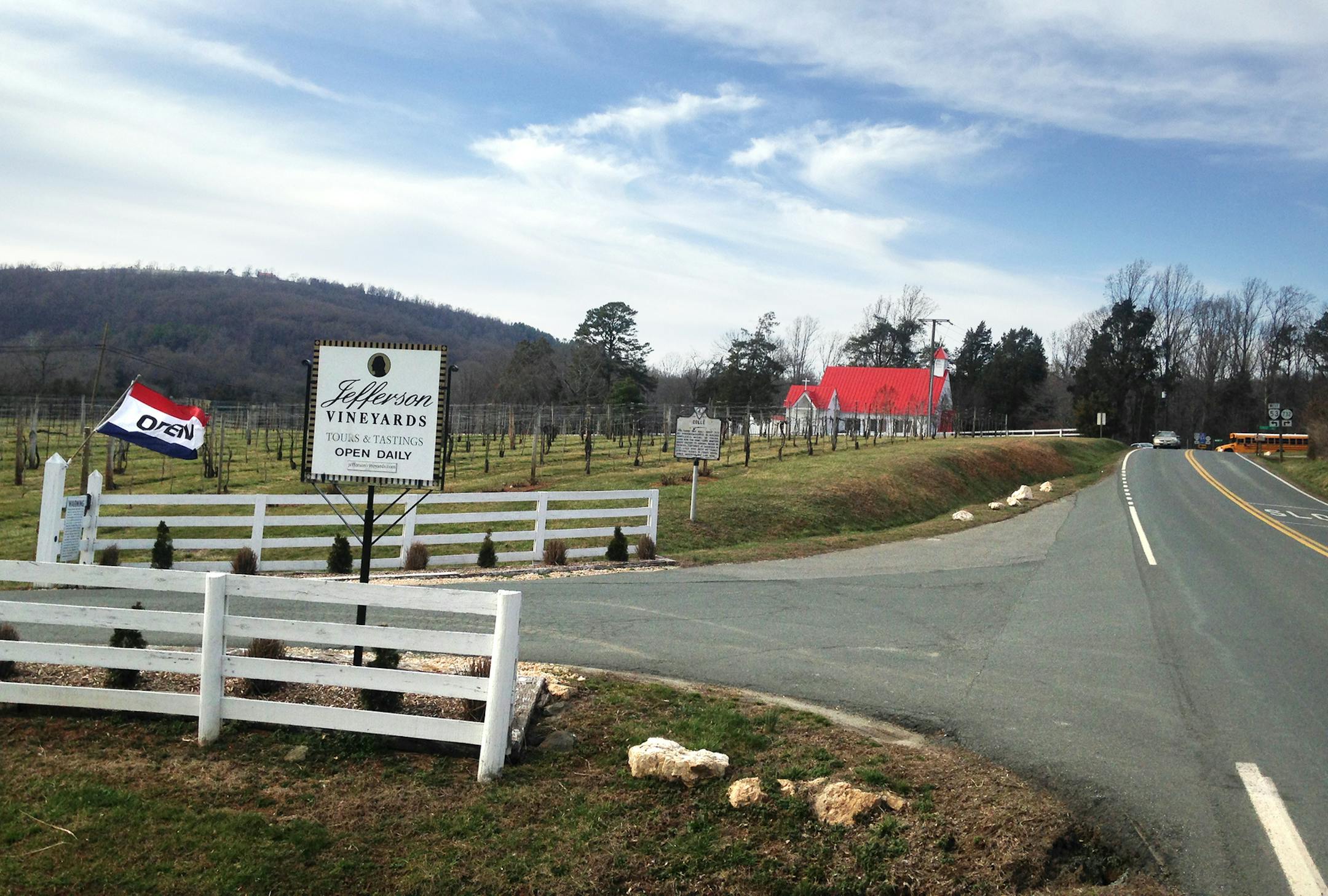 Jefferson introduced wine grapes to the region. This winery near Monticello honors that history.