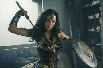 This image released by Warner Bros. Entertainment shows Gal Gadot in a scene from "Wonder Woman." (Clay Enos/Warner Bros. Entertainment via AP) ORG XM