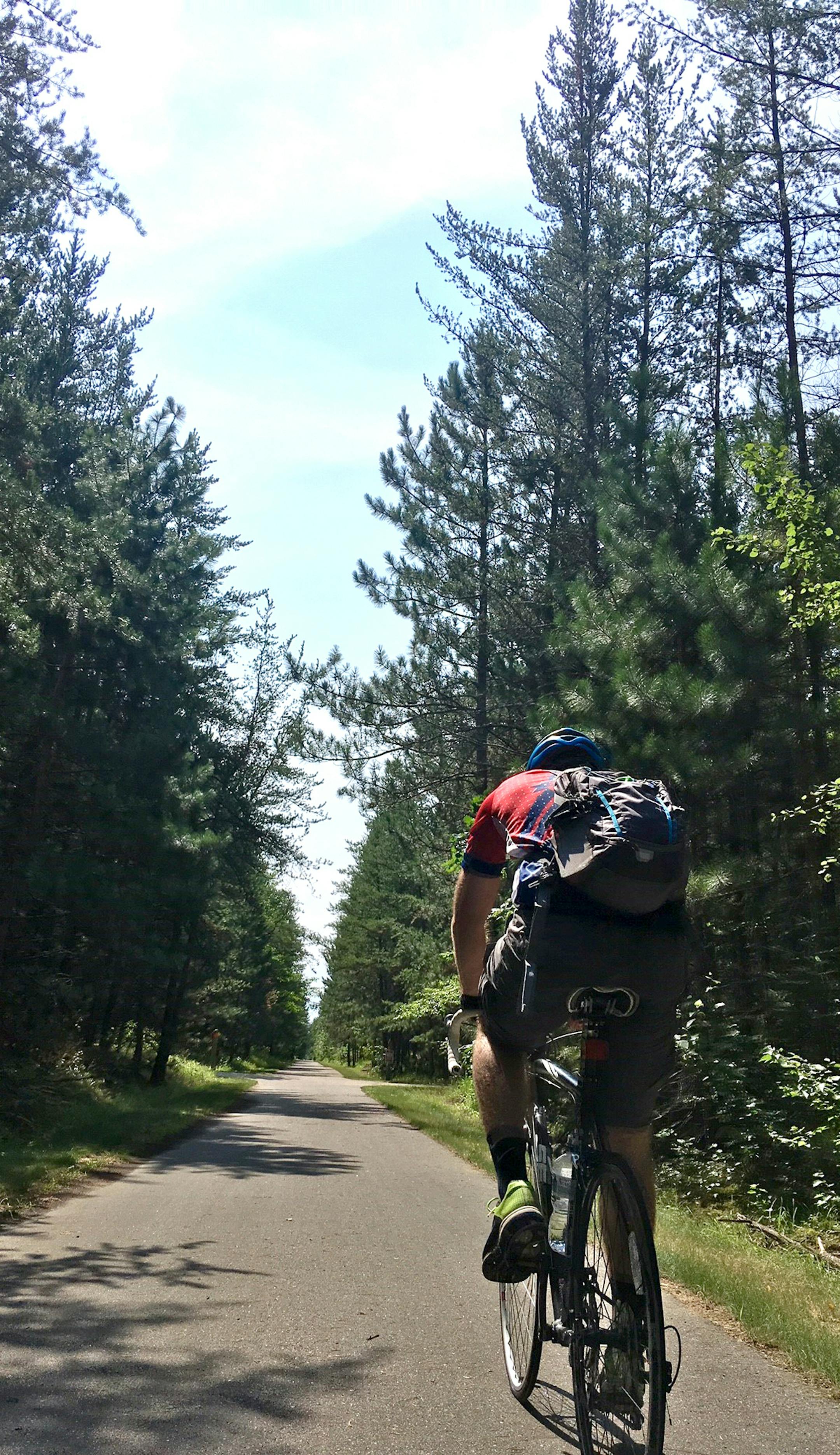 Riding the Paul Bunyan State Trail was a window in the north-central Minnesota.