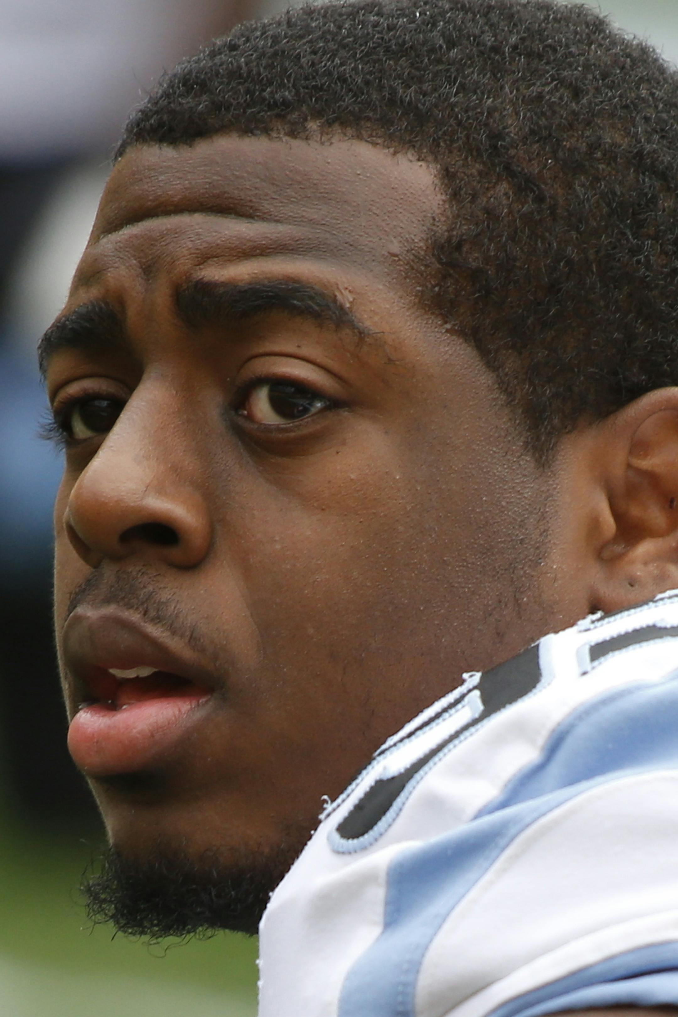 North Carolina defensive end Kareem Martin (95) warms up before an NCAA football game between Pittsburgh and North Carolina, Saturday, Nov. 16, 2013 in Pittsburgh. (AP Photo/Keith Srakocic) ORG XMIT: OTK