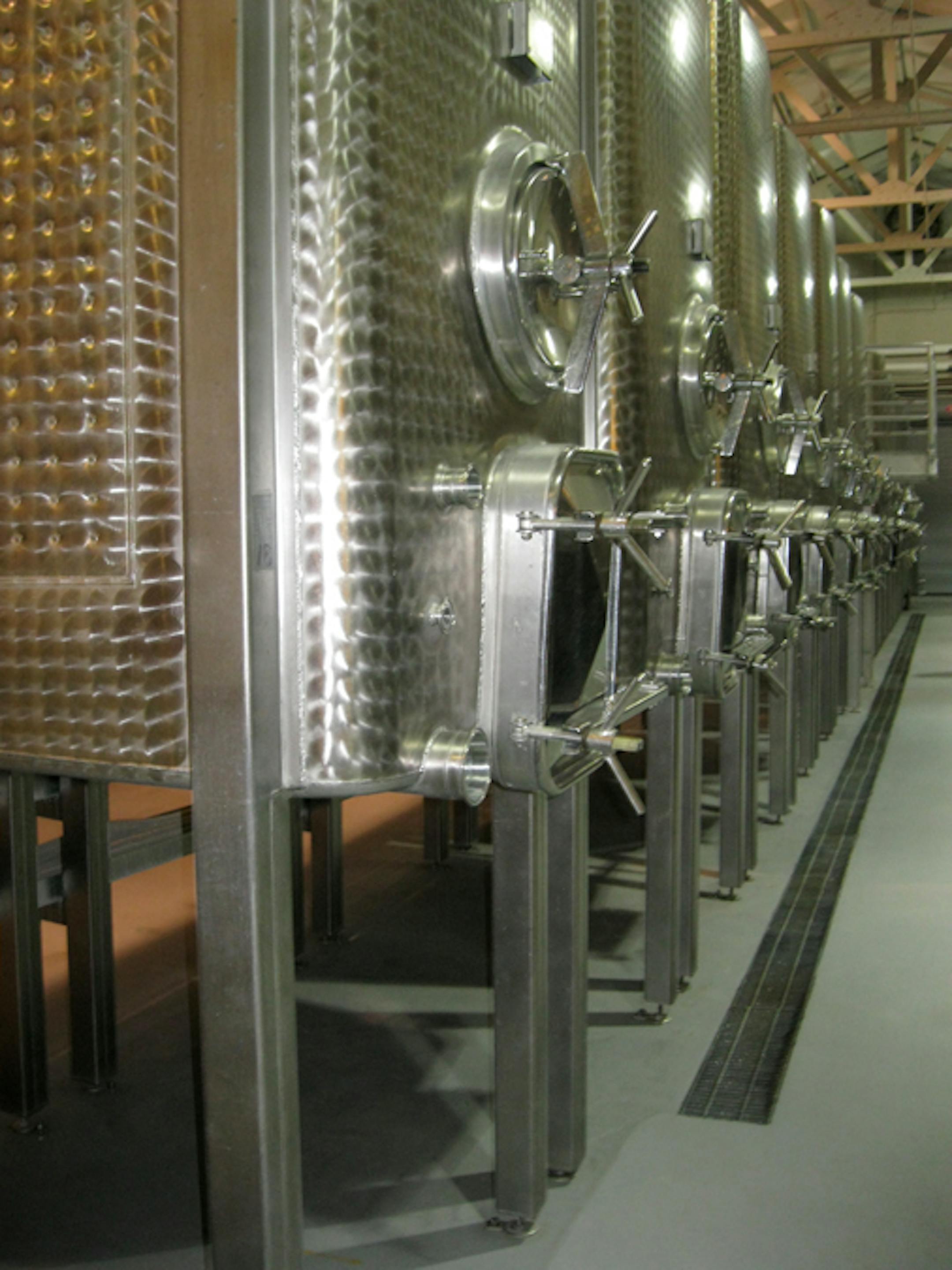 Pristine tanks used for fermenting