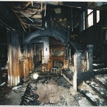 Main floor spaces including the foyer, library and dining room took the brunt of St. Cloud's 2002 Foley Mansion fire.