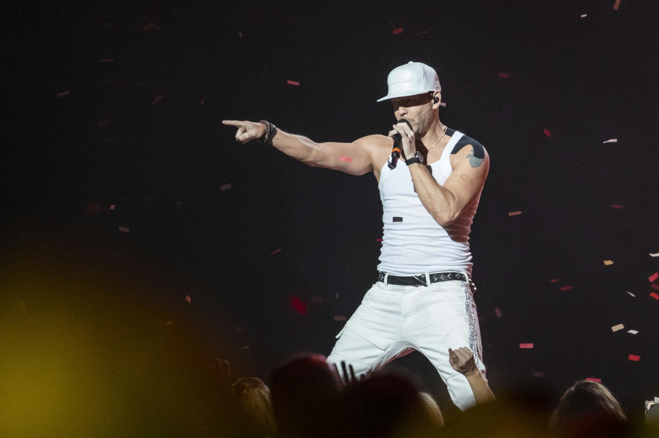 Donnie Wahlberg performs with the New Kids on the Block at Xcel Energy Center.