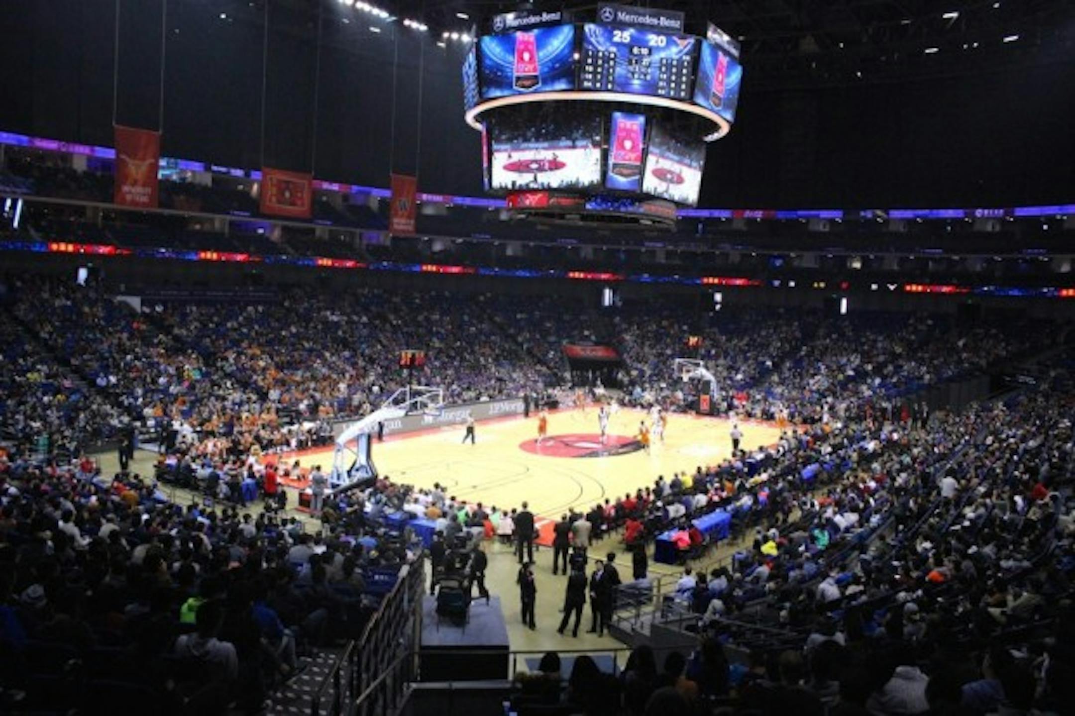 Mercedes-Benz Arena in Shanghai played host to a Pac-12 basketball game last year.