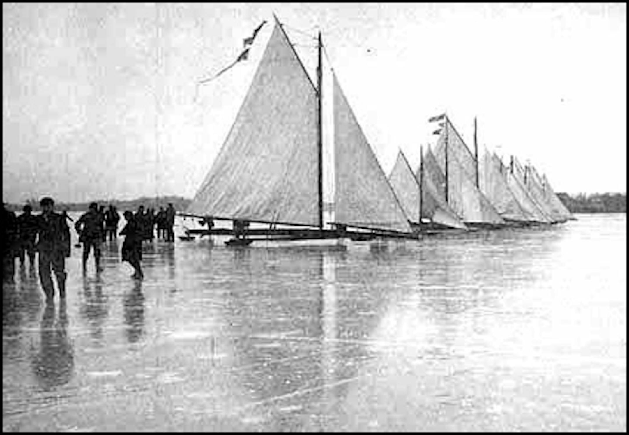 Ice boats on Lake Minnetonka, about 1890