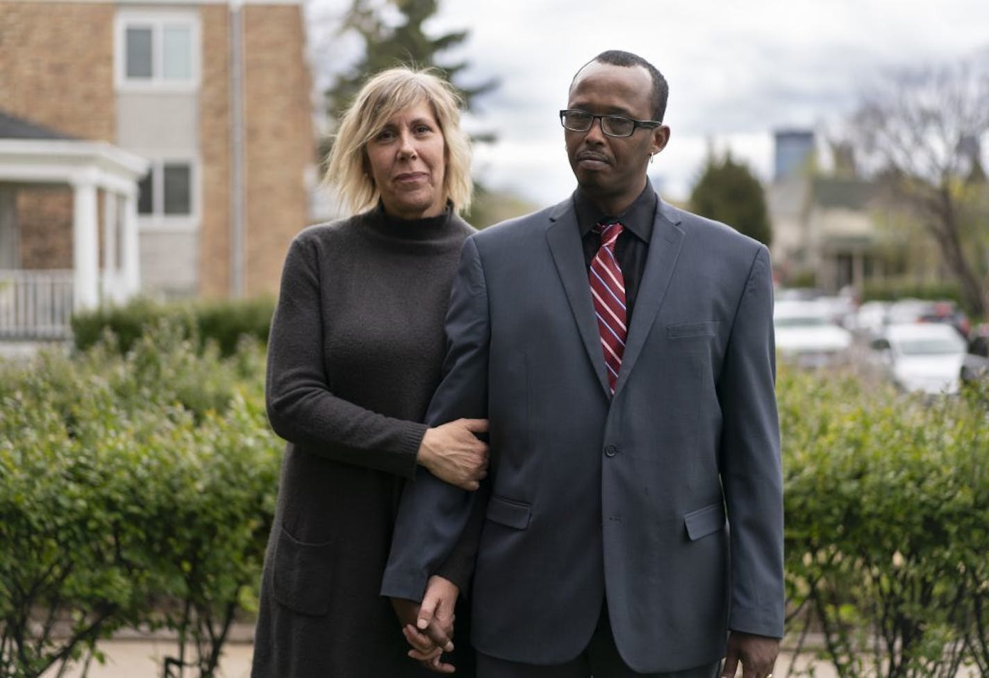 Abdulkadir Abdi and his wife, Rhoda Christenson. He came to the United States in 2002; he was arrested in January 2018 and told he would be deported. He was jailed until February 2019.