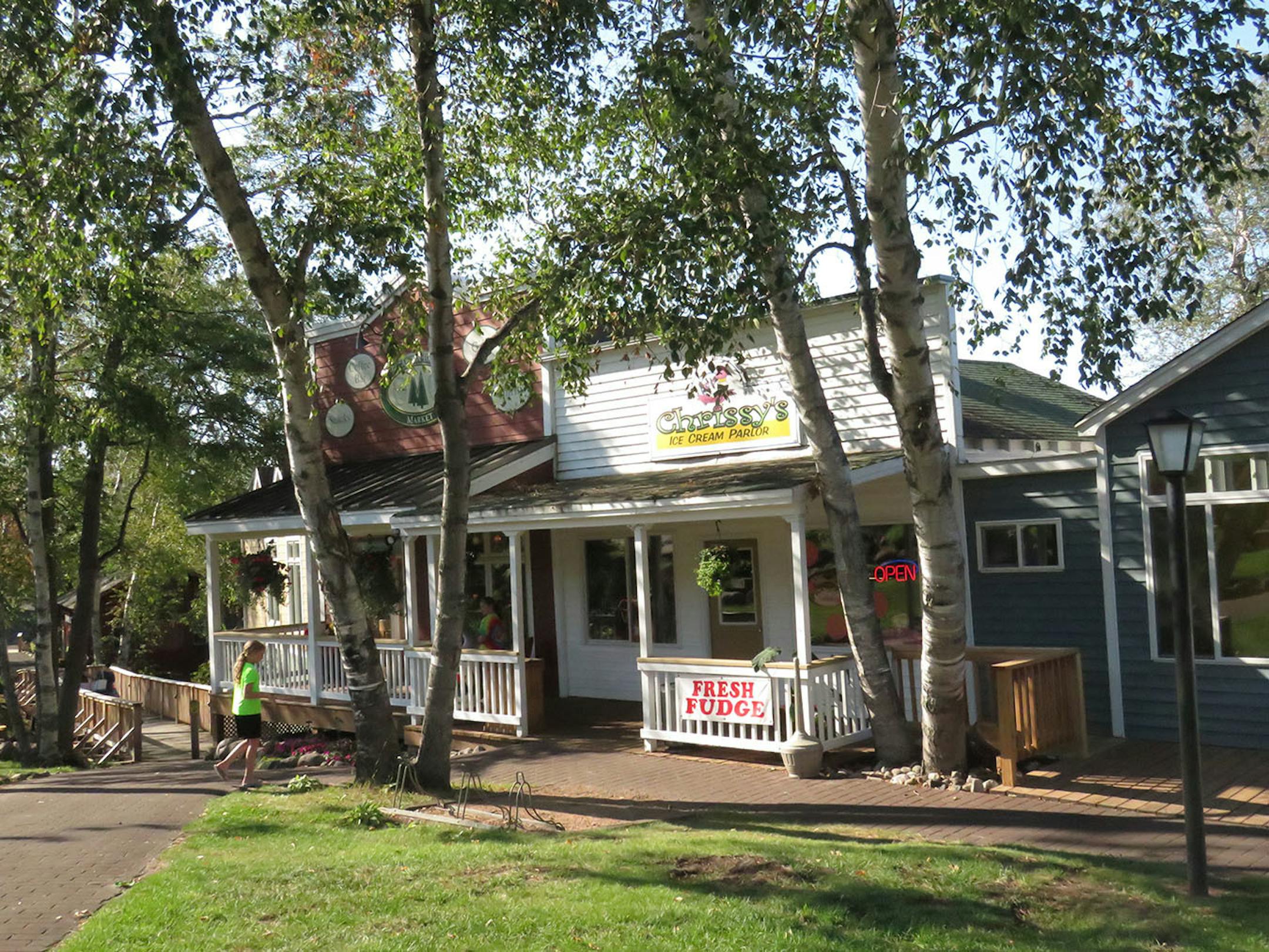 Shops such as Chrissy's Ice Cream Shop and Madden Bros. Market at Madden's Resort lure guests looking for sweet diversions, snacks and souvenirs.