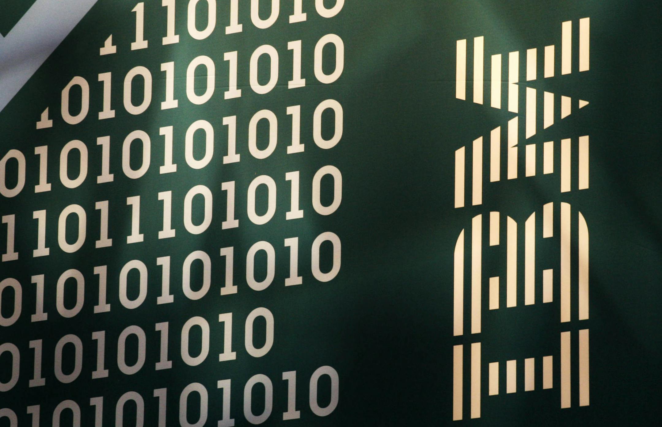 FILE - This Jan. 11, 2010 file photo shows a sign for IBM in New York. IBM is expected to release financial results after the market close on Tuesday, Jan. 20, 2015. (AP Photo/Mark Lennihan, File)