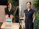 Steve Jobs in 1984, and daughter Lisa Brennan-Jobs today.