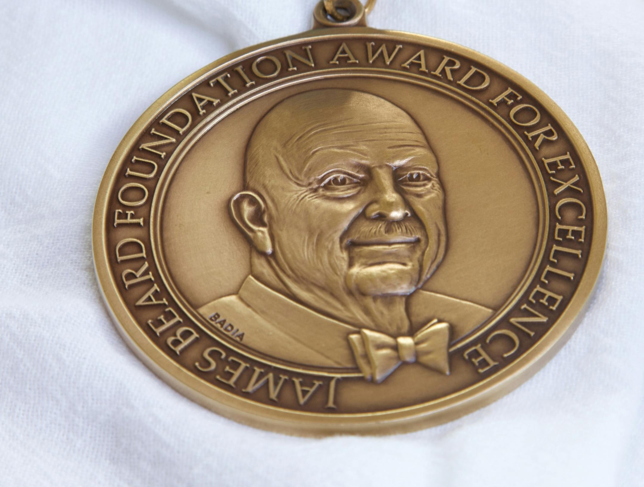 STEVE RICE &#xef; srice@startribune.com St. Paul, MN 05/01/2009] The James Beard Foundation Award medallion