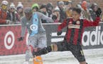 Minnesota United played its first home match in 2017 in the snow on March 12 against Atlanta United.