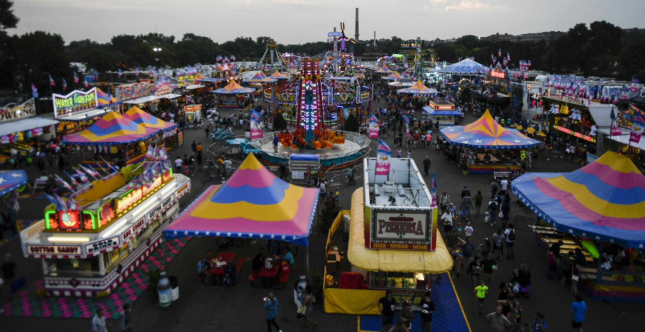 The Midway as seen from the Sky Flyer in 2018.