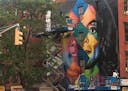 The artist behind Minneapolis' Bob Dylan mural has erected a similar tribute to Michael Jackson in New York City.