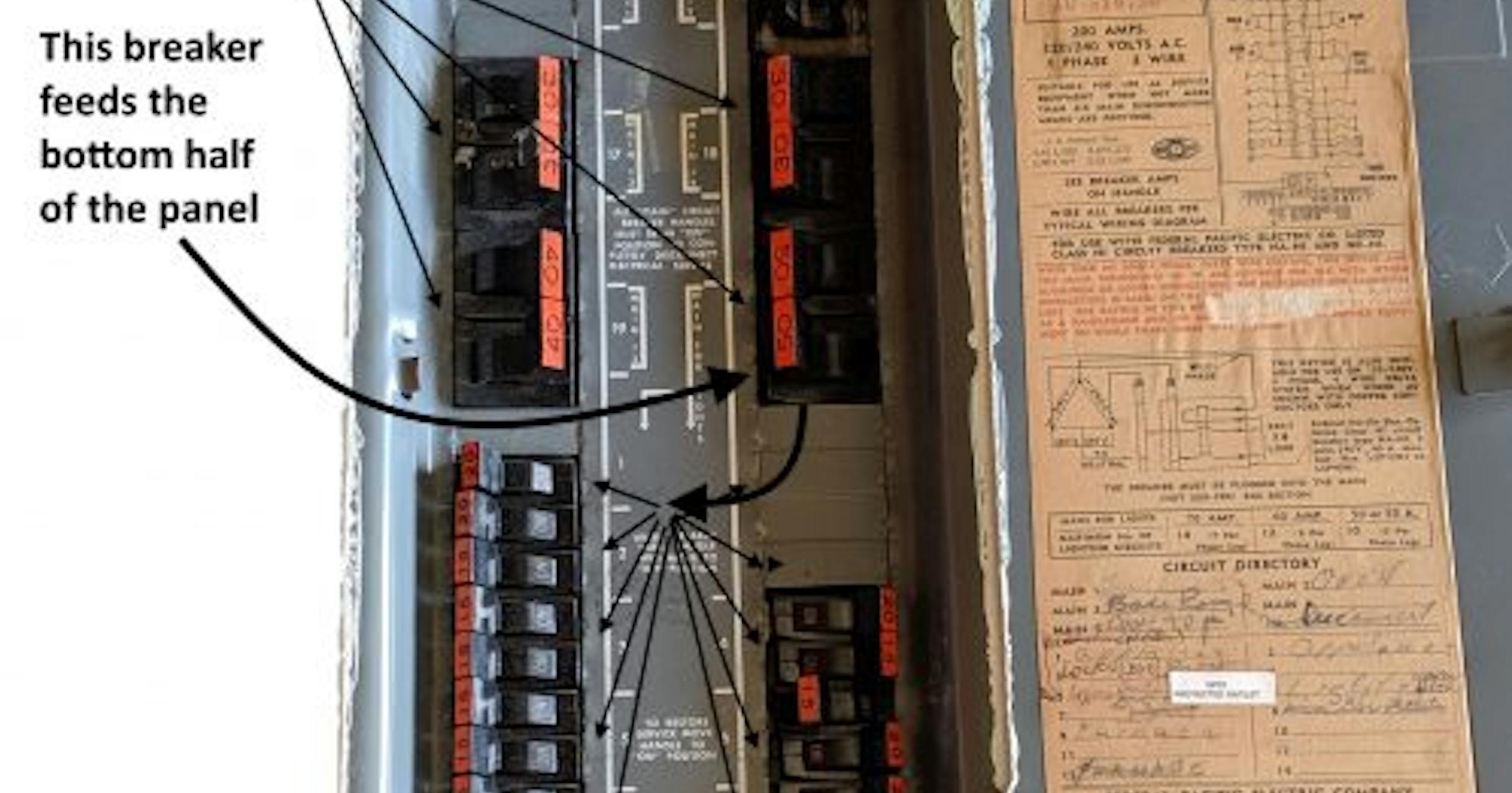 Split-bus electric panels