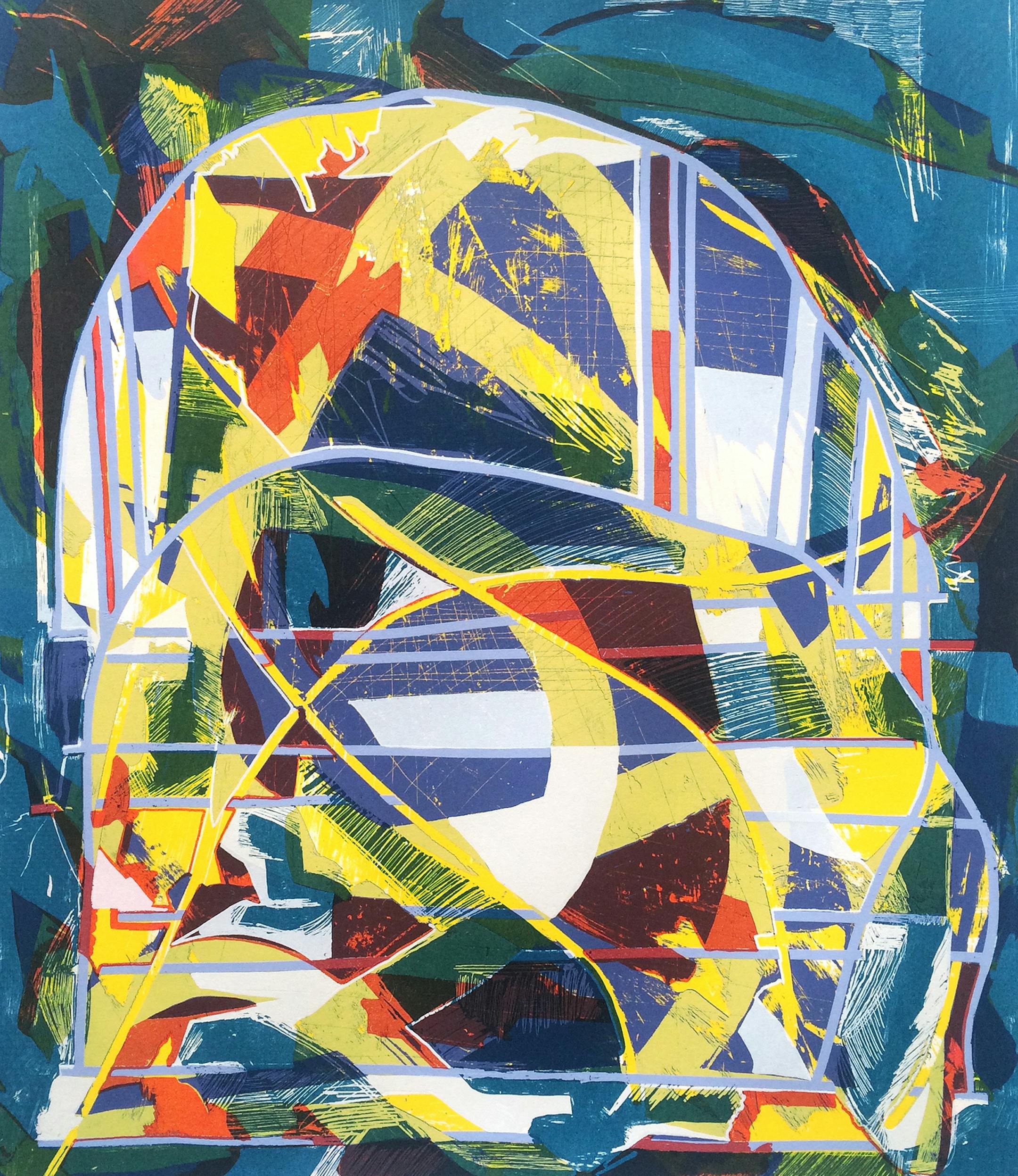 &#xec;Unexpected Expectorant,&#xee; 2005 screen print, by Drew Peterson. Image provided by Highpoint Center for Printmaking