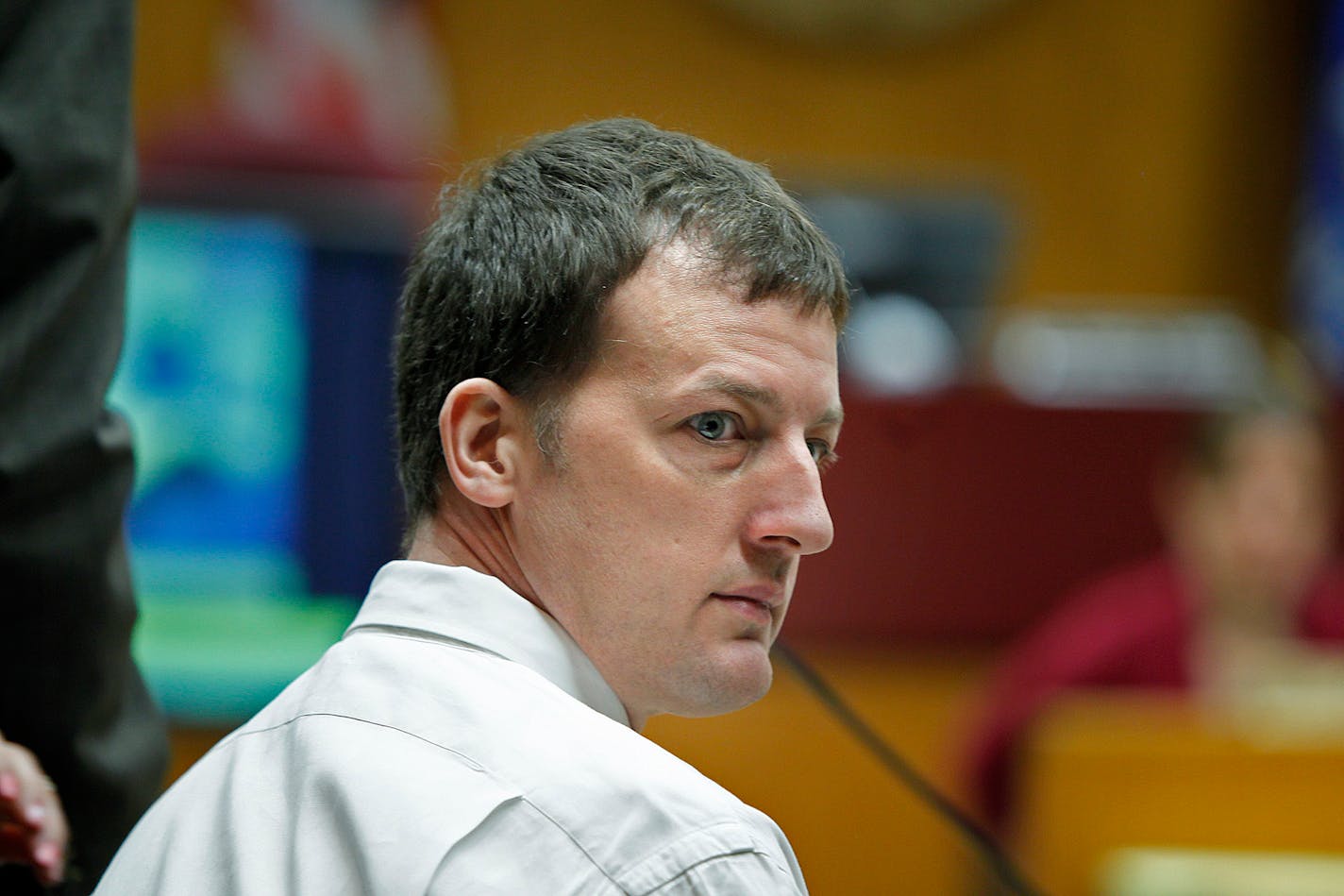 Aaron Schaffhausen during the second day of trial at a St. Croix County Courtroom in Hudson, Wis., Wednesday, April 3, 2013.