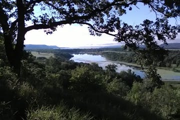 Photo courtesy of Jamie Lorentzen: The overlook of the new addition to Frontenac State Park looks down on Pleasant Valley Lakelet in New Frontenac (Fr