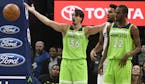 Minnesota Timberwolves forward Dario Saric (36) reacted after being called for a foul early in the first quarter against the Philadelphia 76ers. ] Aar