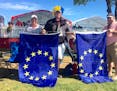 Christine and Michael Jones from Wales set up camp next to the ninth fairway on Sunday. The couple said they had "just a brilliant time here.”