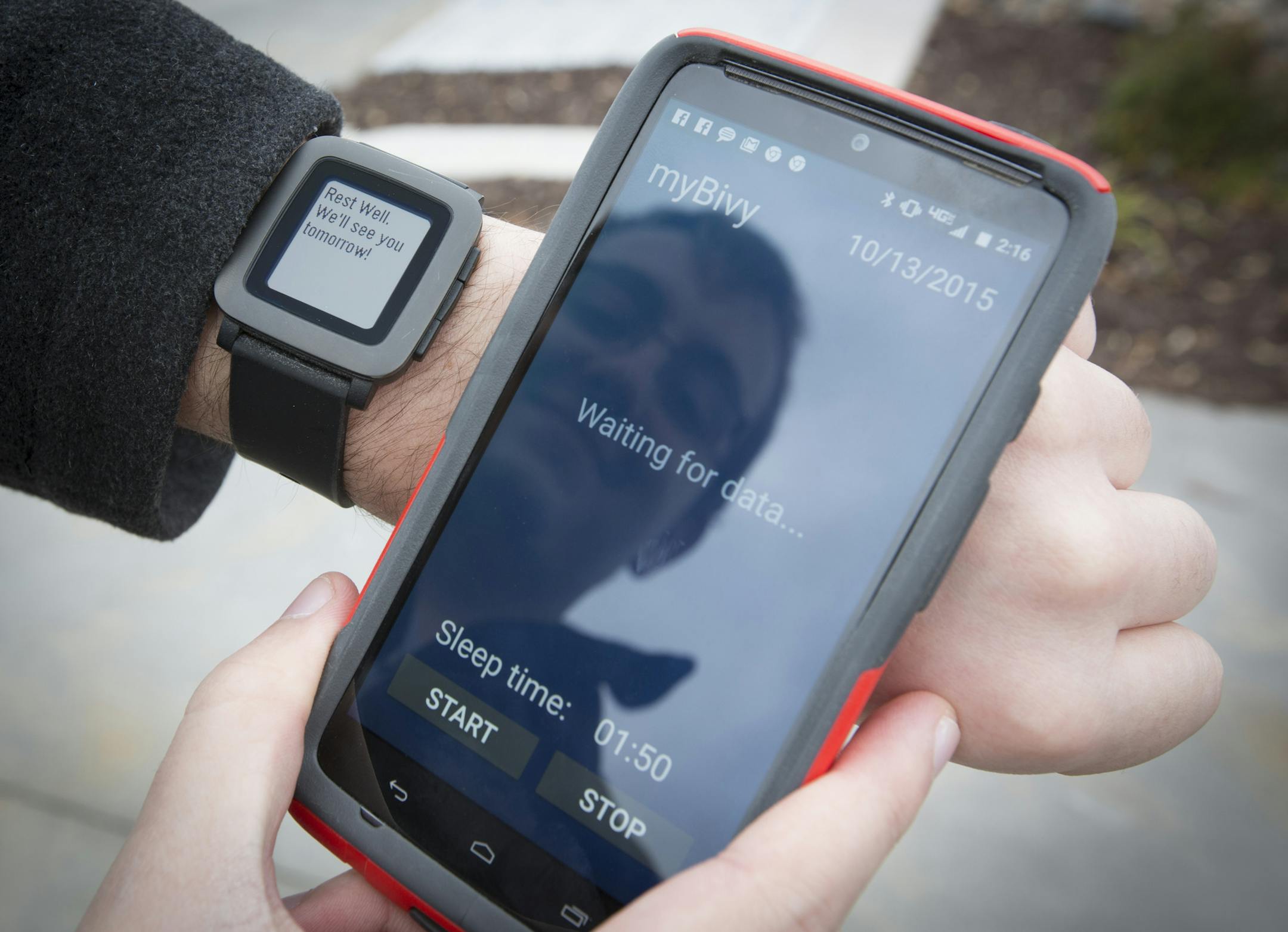 Tyler Skluzacek, a student at Macalester College, has gotten national recognition for an award-winning app MyBivy designed to help veterans with PTSD sleep better.
