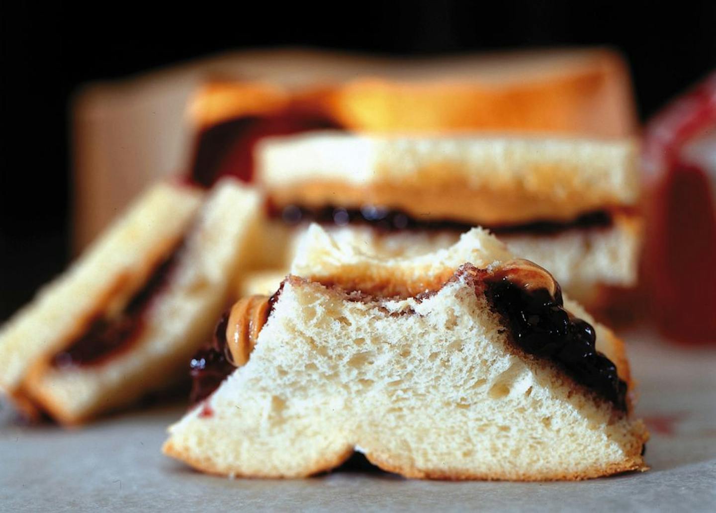 Peanut butter and jelly sandwich.