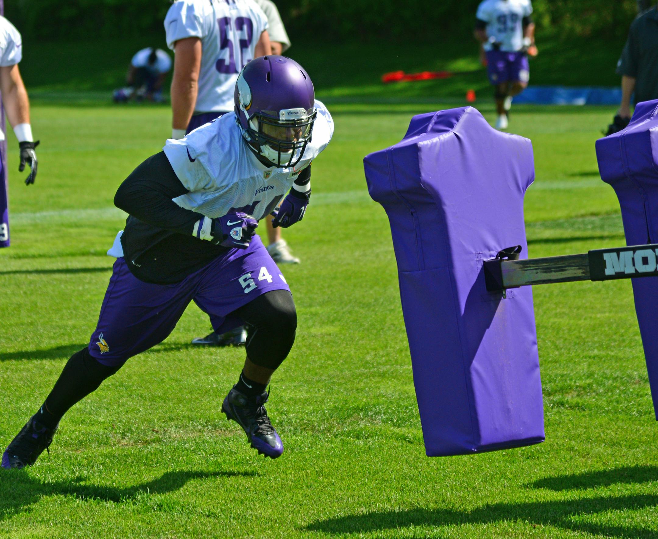 No 54 Jasper Brinkley ] Vikings practice at Winter Park on Thursday May, 29 2014 Richard.Sennott@startribune.com Richard Sennott/Star Tribune Minneapolis Minn.Thursday 5/29/2014) ** (cq)
