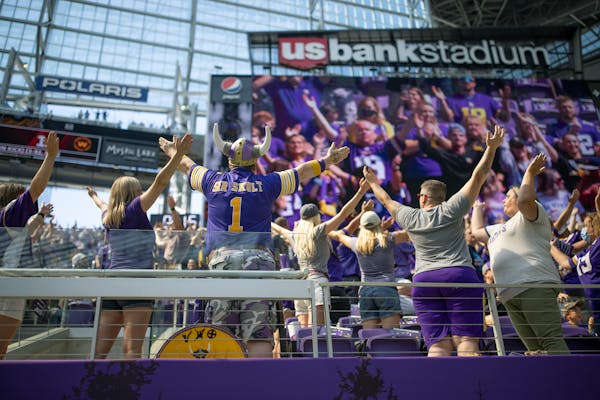 Vikings fans did the Skol chant before a preseason game against the Broncos in August.
