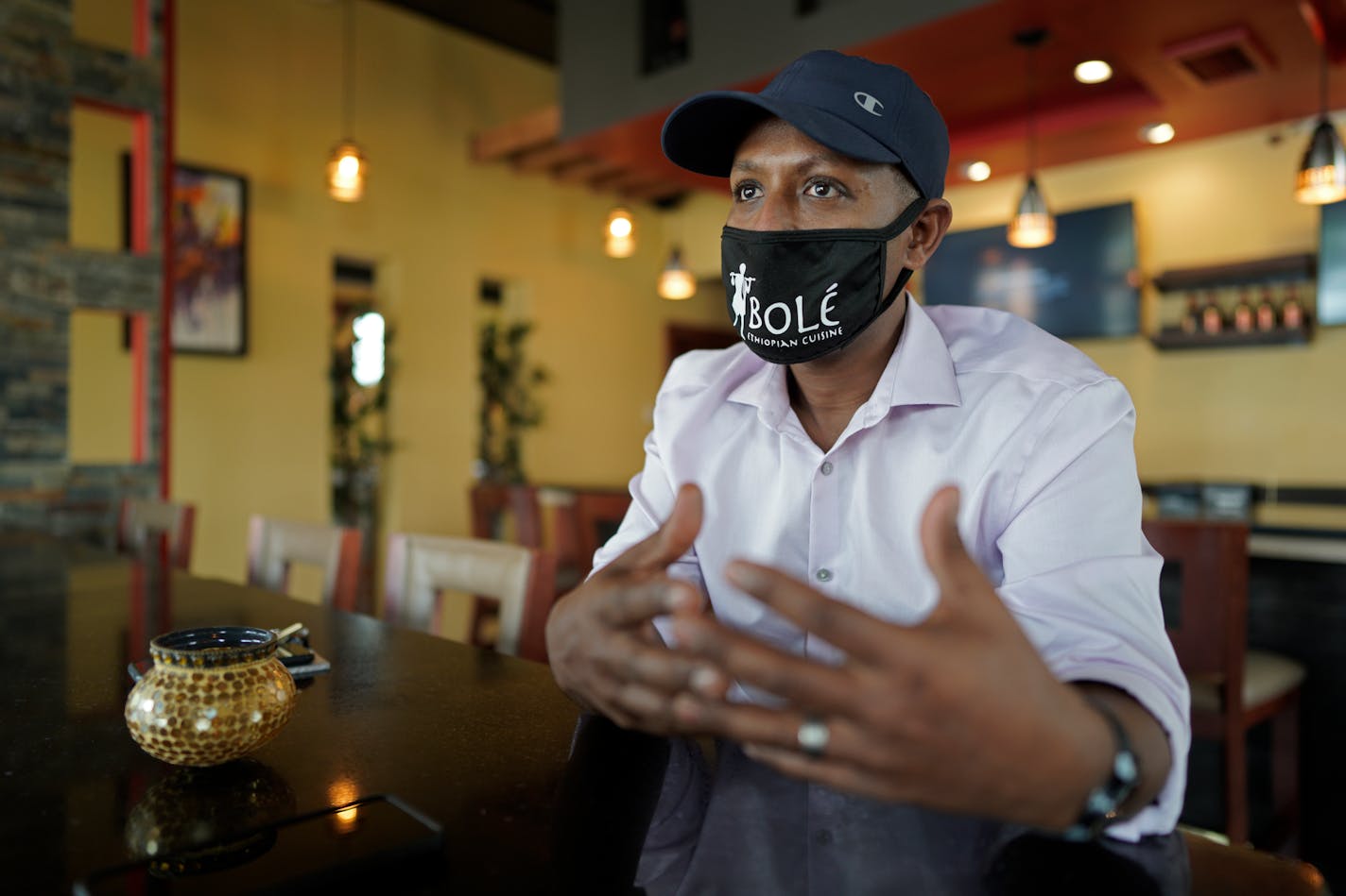 Nearly a year after the unrest following the killing of George Floyd left parts of St. Paul in flames, damaged and demolished businesses are rebuilding. While some windows remain boarded and scattered sites still are vacant, an infusion of cash grants to affected businesses have the avenue's champions hopeful for better days ahead. Here, Solomon Haille's restaurant, Bole Ethiopian Cuisine, burned to the ground during the unrest following the death of George Floyd while in Minneapolis Police custody. But thanks to financial help from the area chamber of commerce and other area businesses, he has reopened at a different site near the State Fairgrounds.